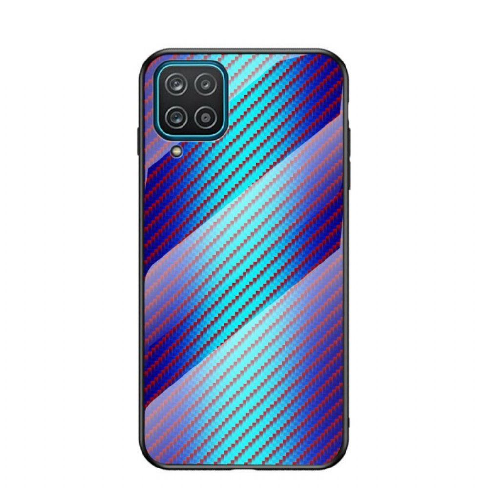 Hülle Für Samsung Galaxy M12 / A12 Gehärtetes Kohlefaserglas