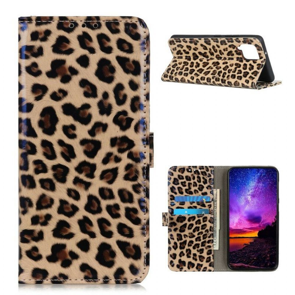 Lederhüllen Für Samsung Galaxy M12 / A12 Einfacher Leopard