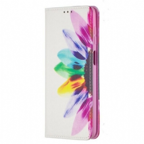 Schutzhülle Für Samsung Galaxy M12 / A12 Flip Case Aquarellblume