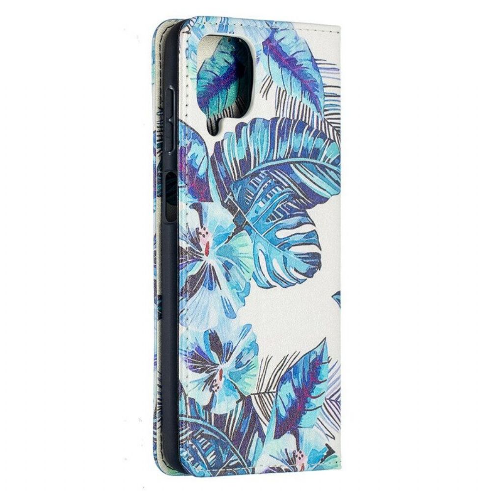 Schutzhülle Für Samsung Galaxy M12 / A12 Flip Case Blätter