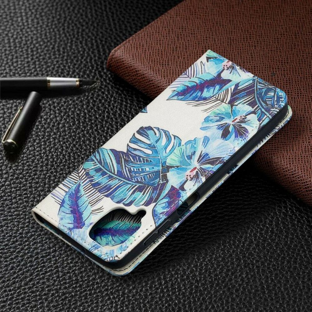 Schutzhülle Für Samsung Galaxy M12 / A12 Flip Case Blätter