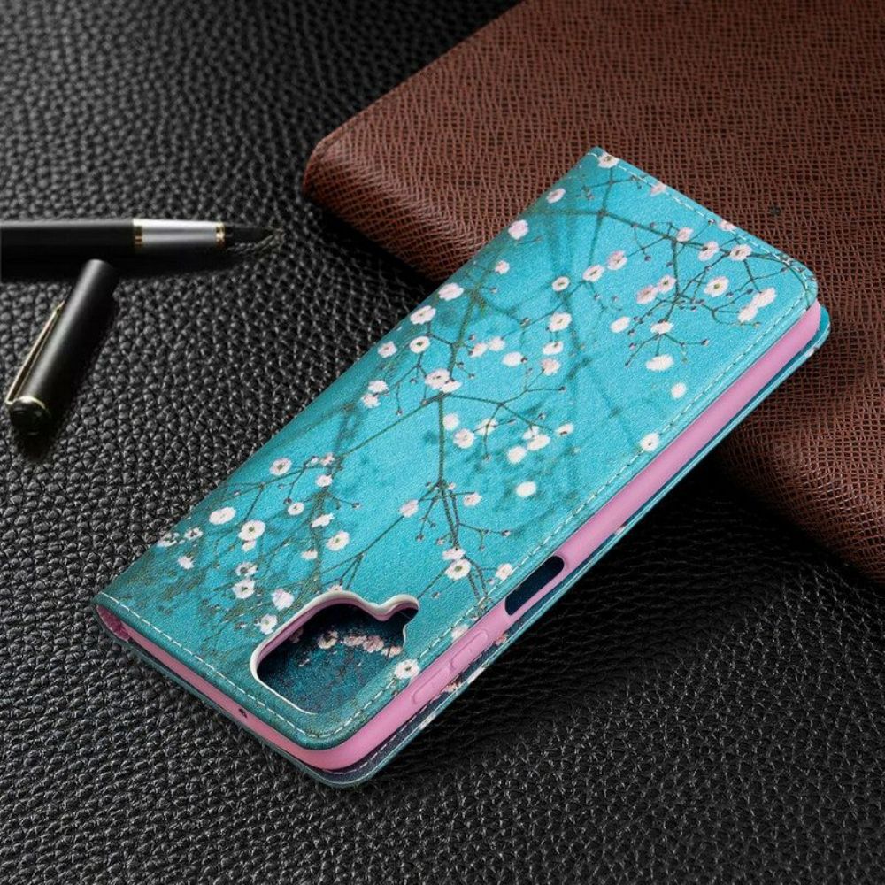 Schutzhülle Für Samsung Galaxy M12 / A12 Flip Case Blühende Zweige