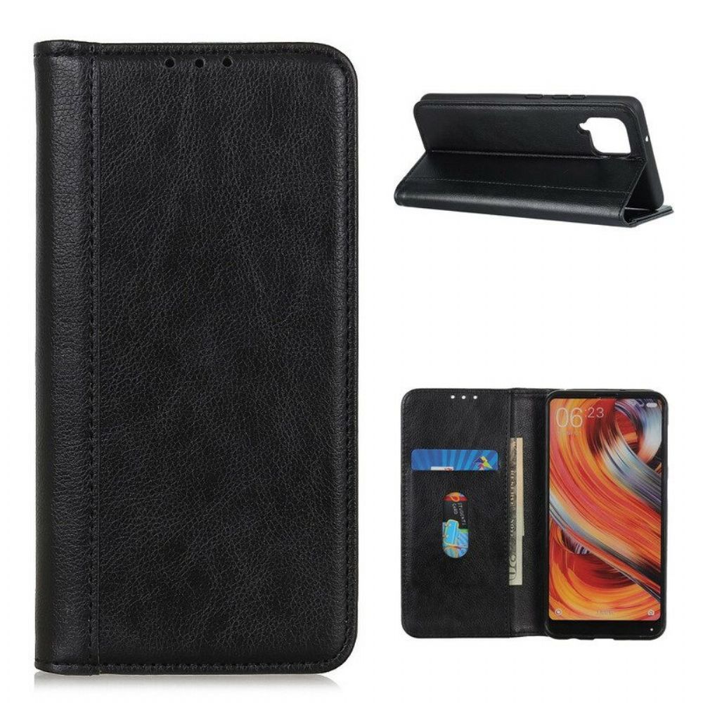 Schutzhülle Für Samsung Galaxy M12 / A12 Flip Case Farbiges Spaltleder