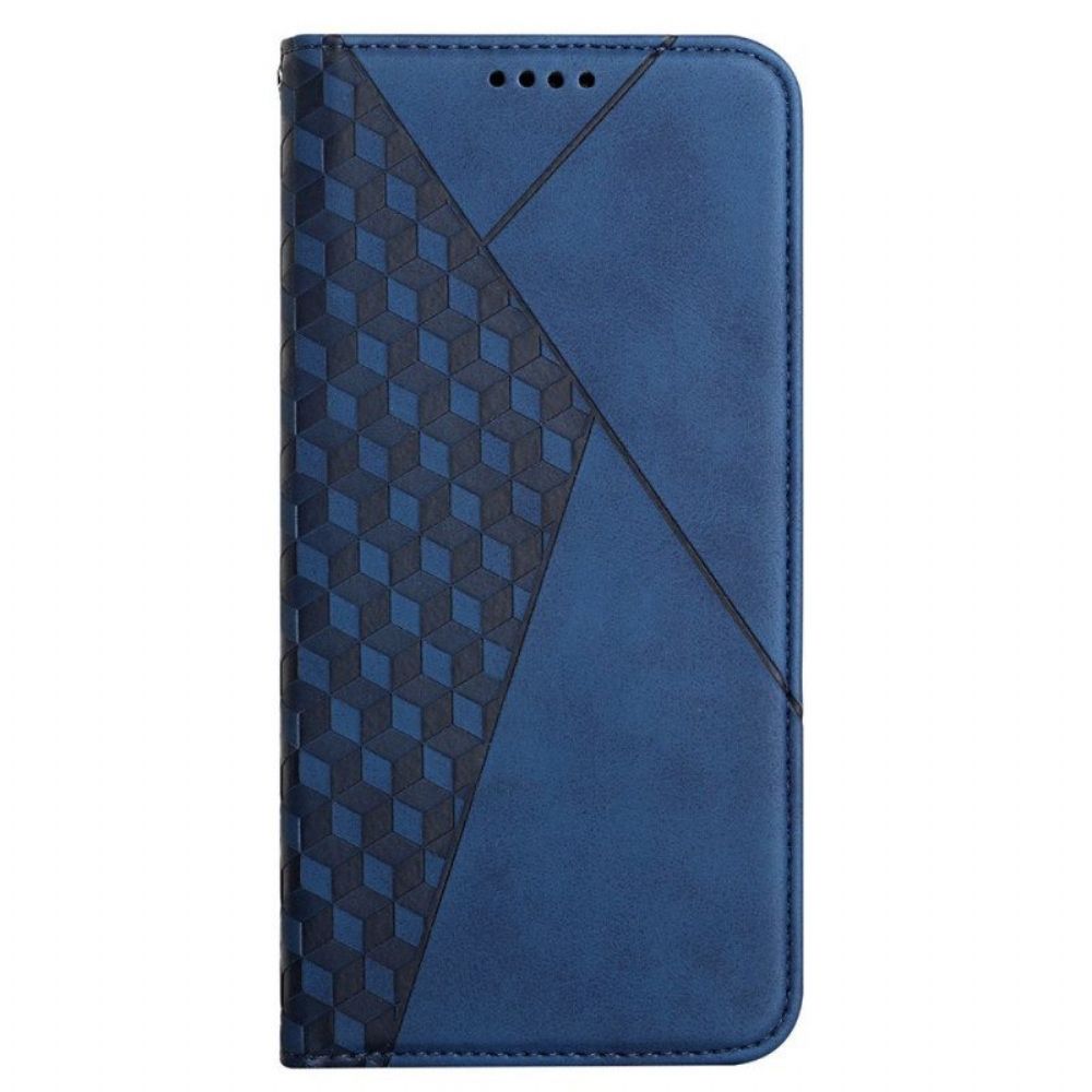 Schutzhülle Für Samsung Galaxy M12 / A12 Flip Case Geo-ledereffekt