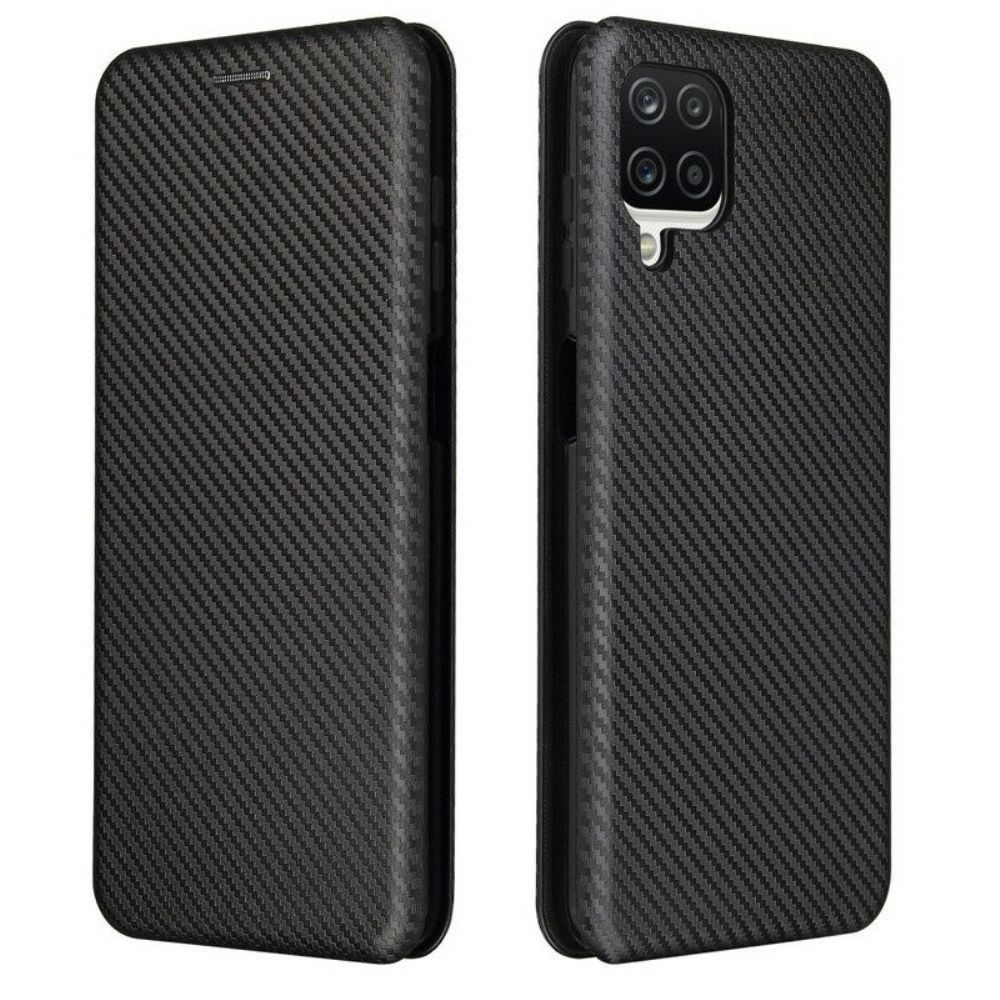 Schutzhülle Für Samsung Galaxy M12 / A12 Flip Case /kohlefaser