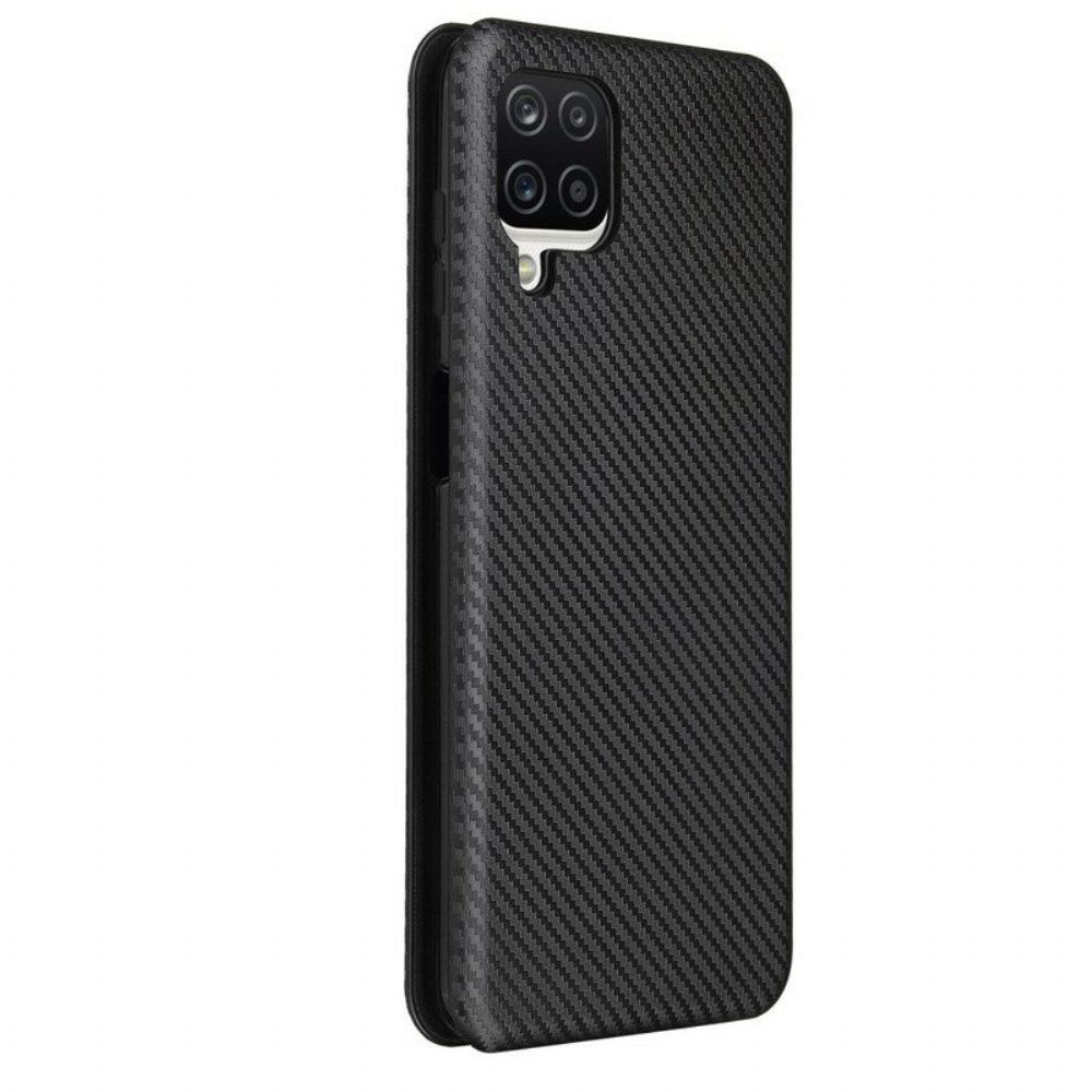 Schutzhülle Für Samsung Galaxy M12 / A12 Flip Case /kohlefaser