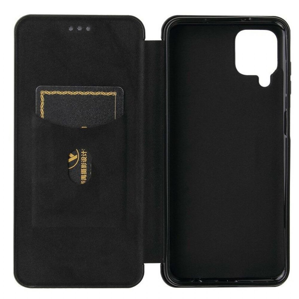 Schutzhülle Für Samsung Galaxy M12 / A12 Flip Case /kohlefaser