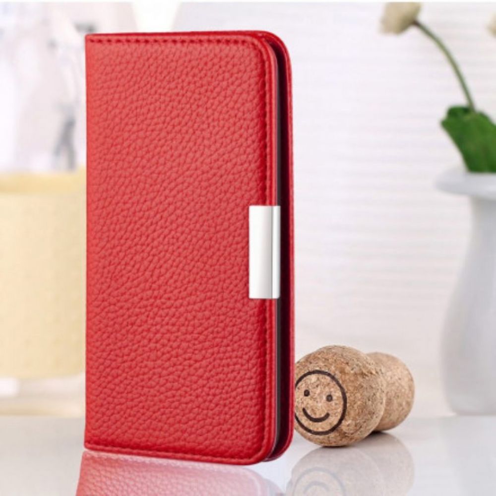 Schutzhülle Für Samsung Galaxy M12 / A12 Flip Case Kunstleder Litschi Ultra Chic