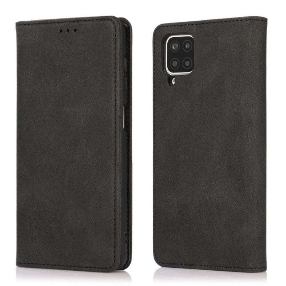 Schutzhülle Für Samsung Galaxy M12 / A12 Flip Case Ledereffekt Mit Seidiger Haptik