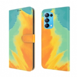 Flip Case Für Oppo Find X3 Lite Aquarell