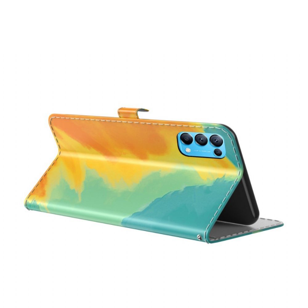 Flip Case Für Oppo Find X3 Lite Aquarell