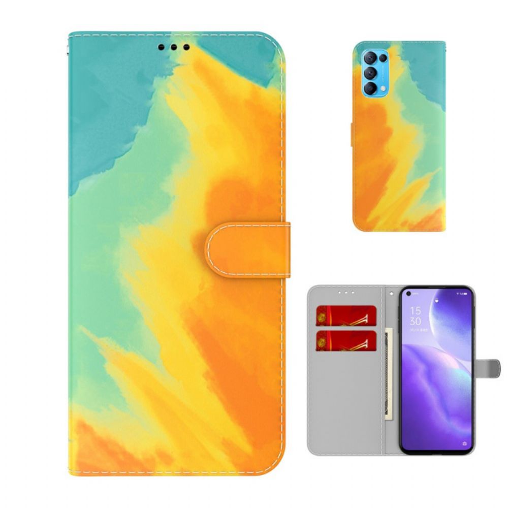 Flip Case Für Oppo Find X3 Lite Aquarell