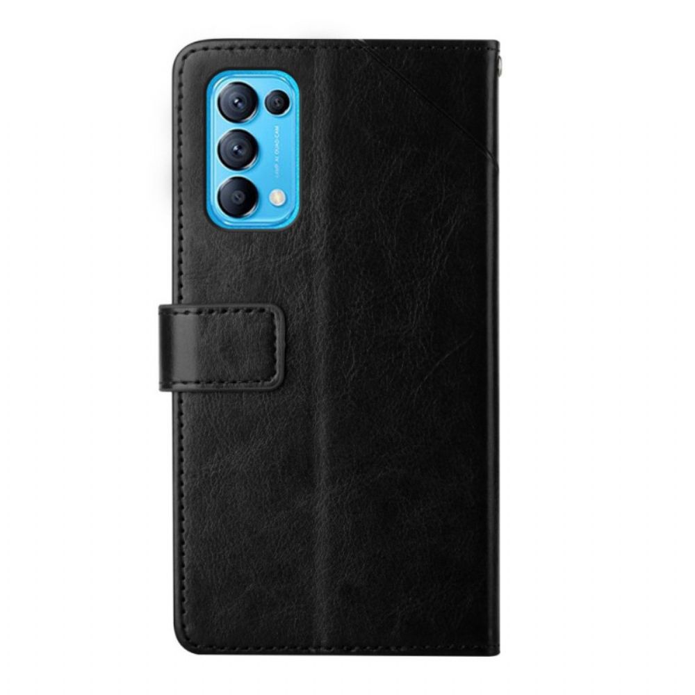 Flip Case Für Oppo Find X3 Lite Y Design Geo Lederoptik