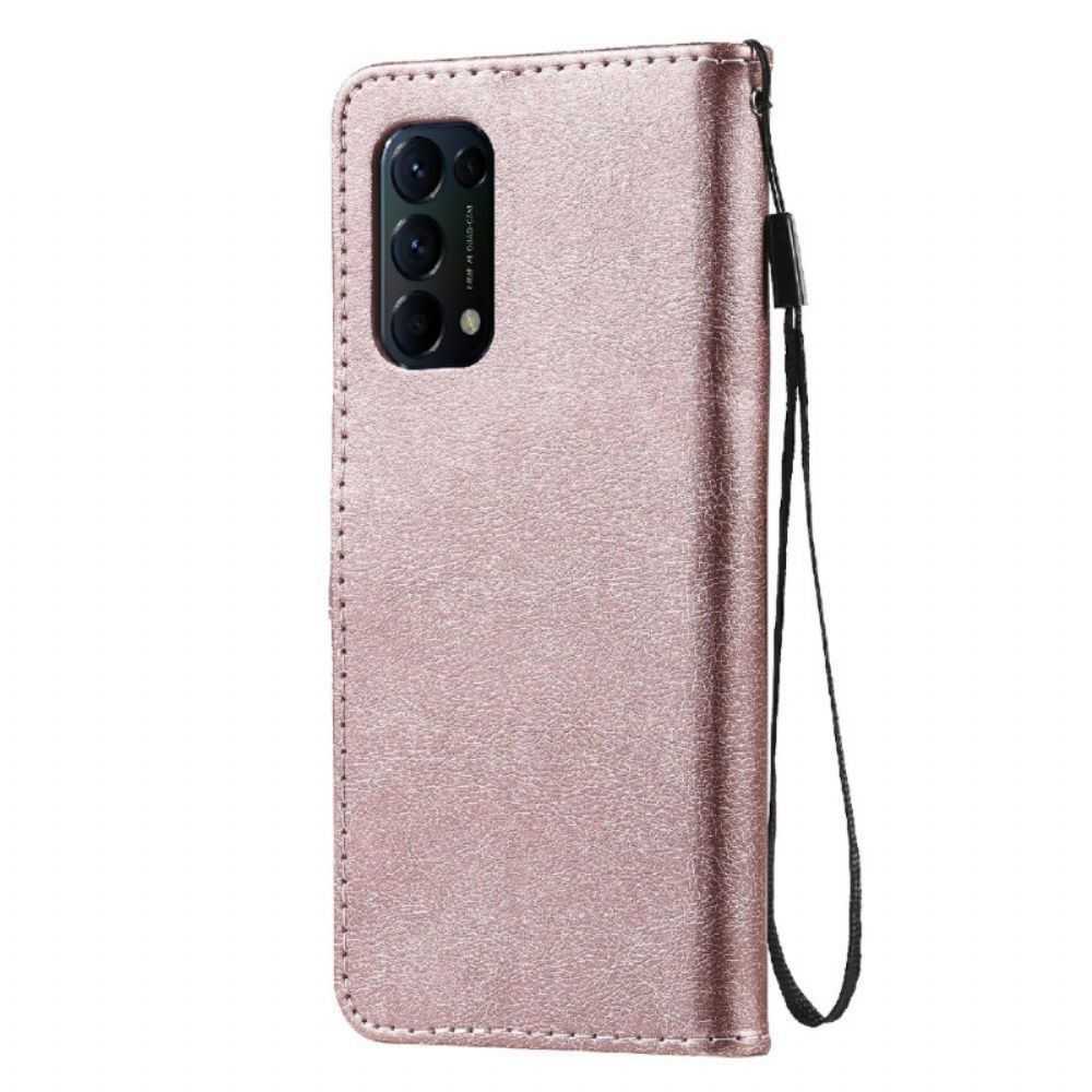 Lederhüllen Für Oppo Find X3 Lite Mit Kordel Kunstlederarmband