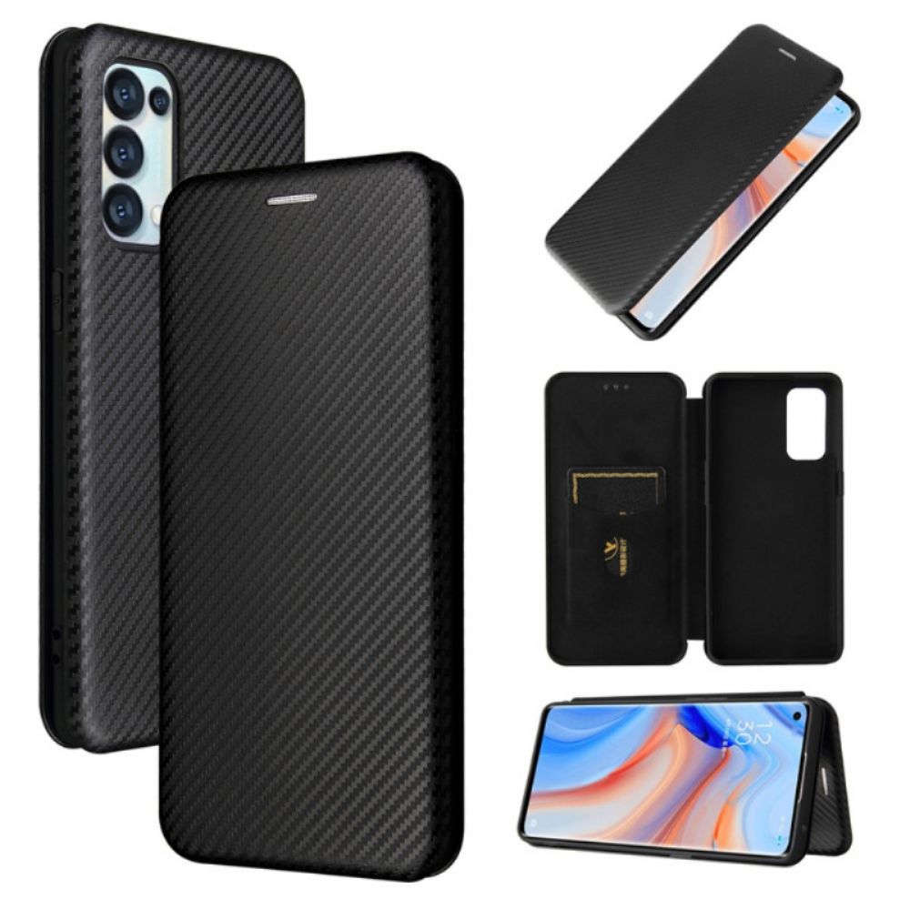 Schutzhülle Für Oppo Find X3 Lite Flip Case Farbiges Karbon-silikon