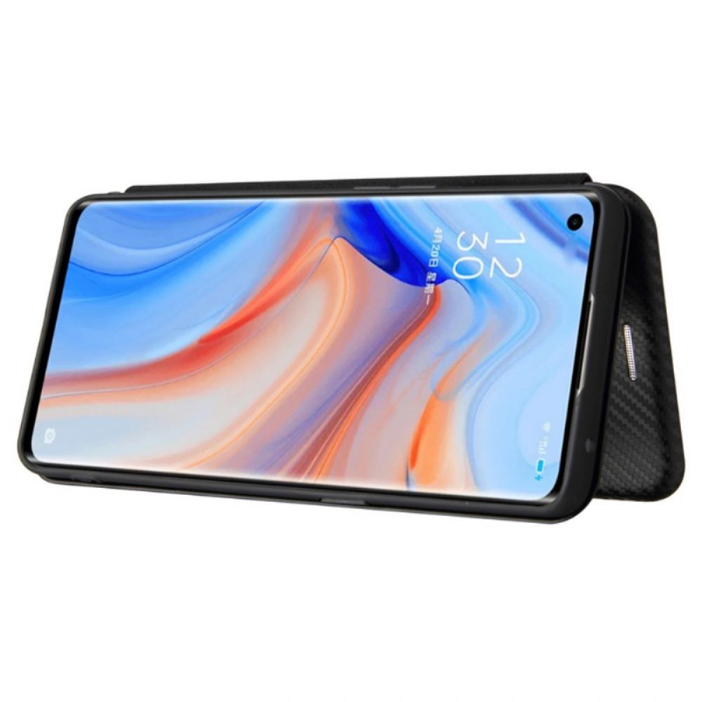 Schutzhülle Für Oppo Find X3 Lite Flip Case Farbiges Karbon-silikon