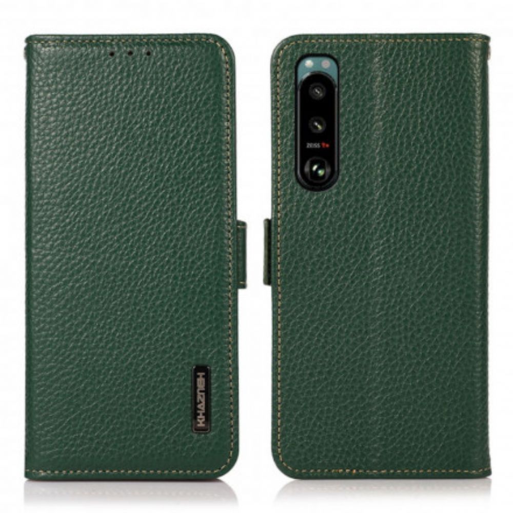 Flip Case Für Sony Xperia 5 III Leder Khazneh Rfid