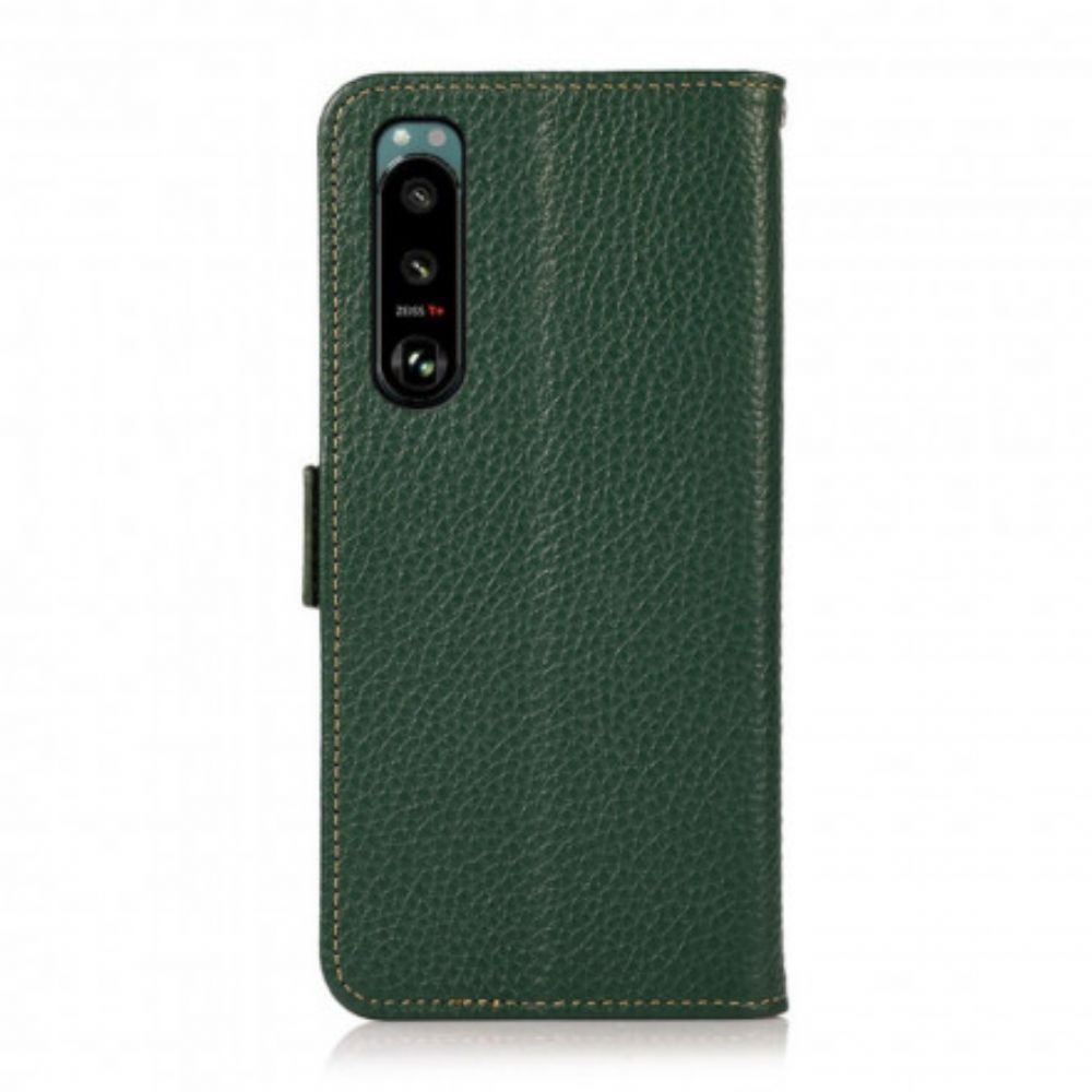 Flip Case Für Sony Xperia 5 III Leder Khazneh Rfid