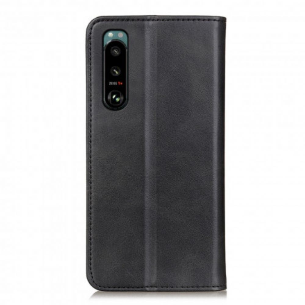 Schutzhülle Für Sony Xperia 5 III Flip Case Elegance Spaltleder