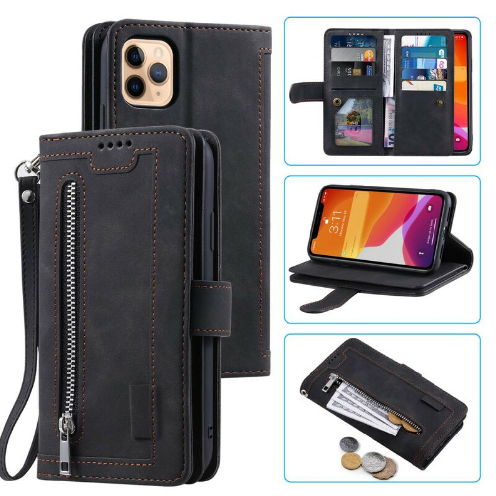 Flip Case Für iPhone 12 / 12 Pro Coin Purse 9 Kartenhalter