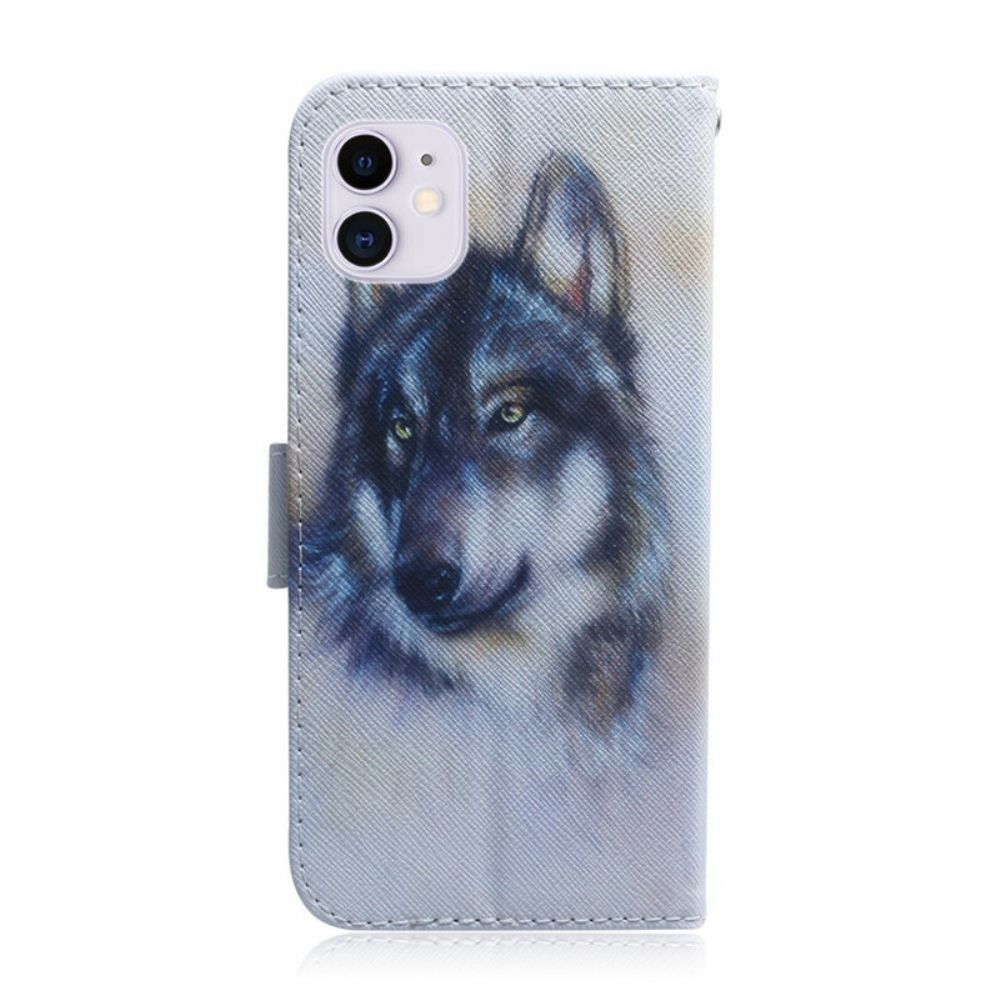 Flip Case Für iPhone 12 / 12 Pro Hundeblick