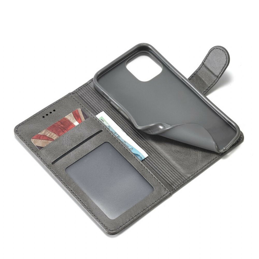 Flip Case Für iPhone 12 / 12 Pro Lc.imeeke Ledereffekt