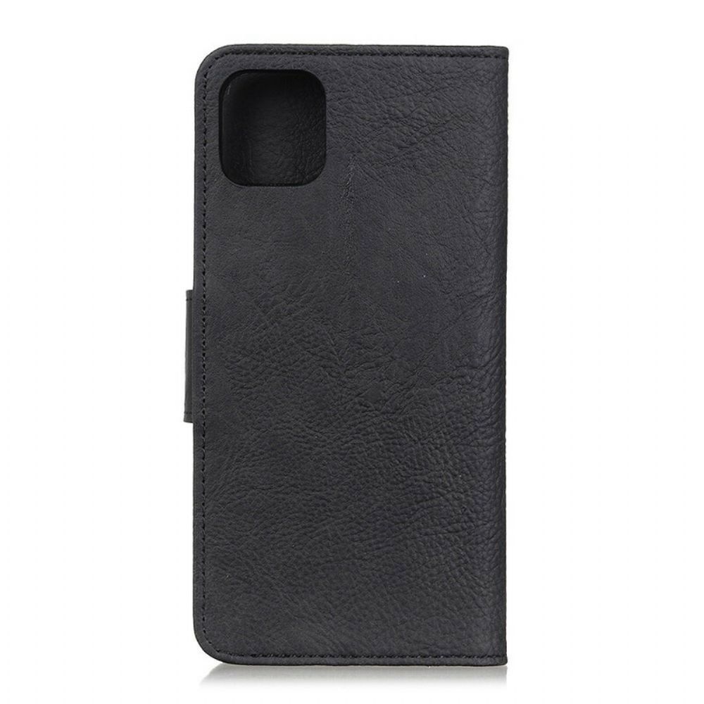 Flip Case Für iPhone 12 / 12 Pro Litschi-textur