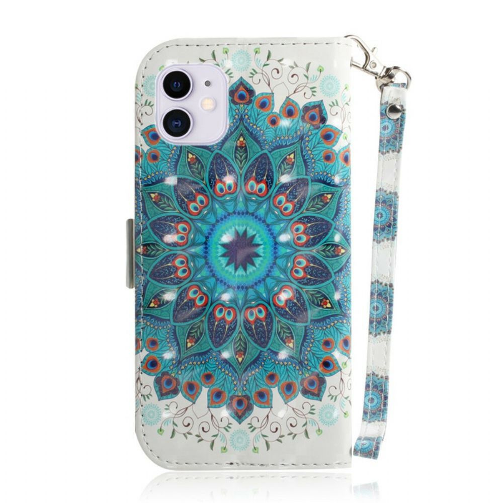 Flip Case Für iPhone 12 / 12 Pro Mit Kordel Meisterhaftes Riemchen-mandala