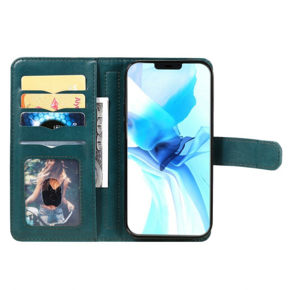 Flip Case Für iPhone 12 / 12 Pro Multifunktionshalter Für 10 Karten