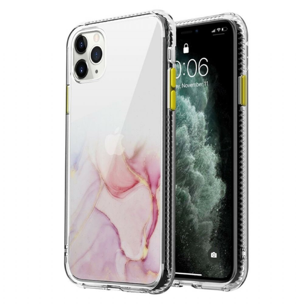 Hülle Für iPhone 12 / 12 Pro Hybrid Mit Marmoreffekt