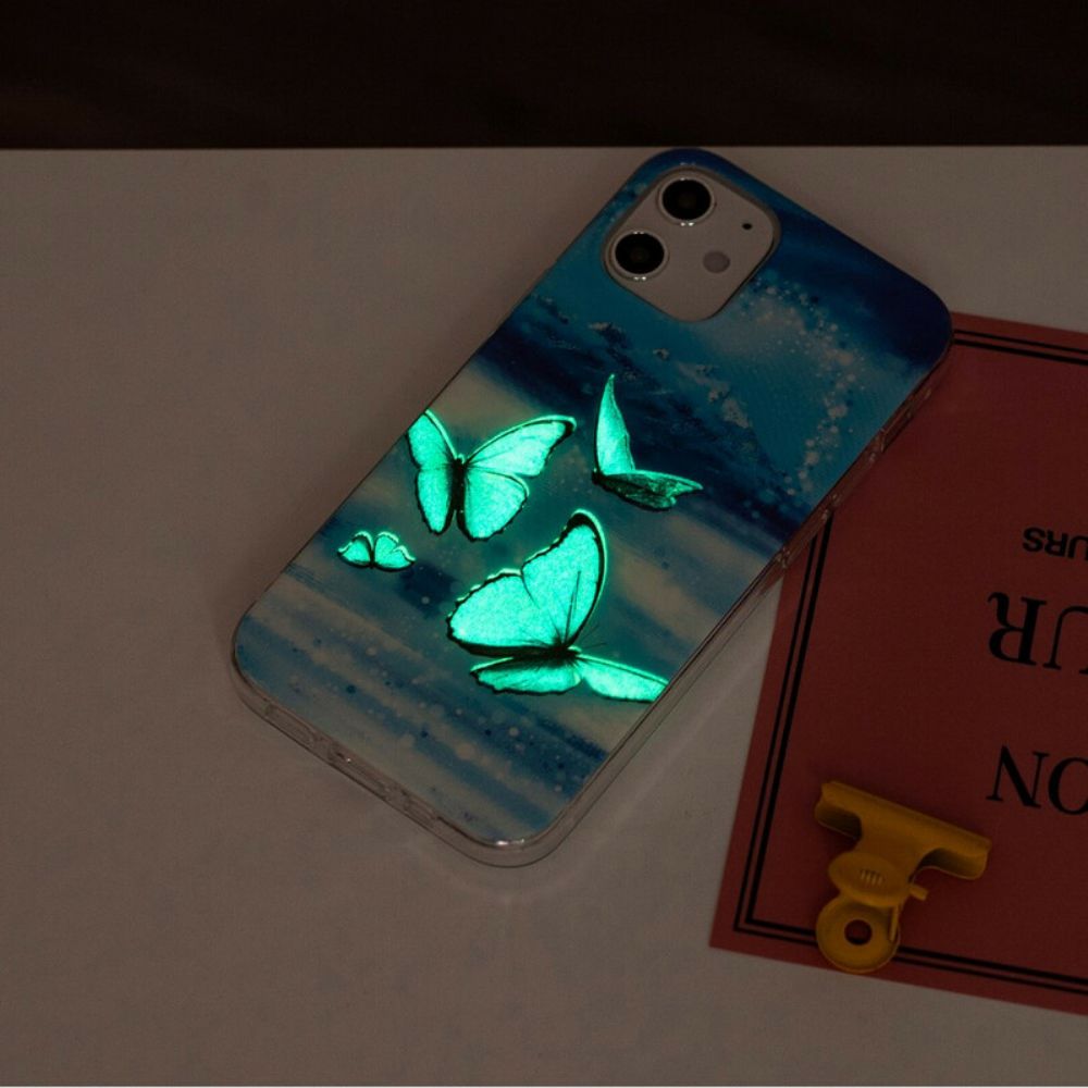 Hülle Für iPhone 12 / 12 Pro Serie Fluoreszierende Schmetterlinge