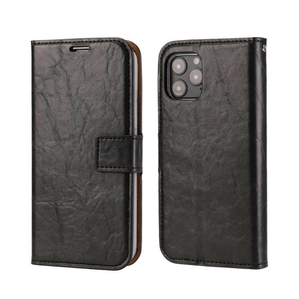 Hülle Lederhüllen Für iPhone 12 / 12 Pro Abnehmbarer Distressed-leder-stil