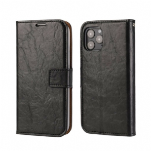 Hülle Lederhüllen Für iPhone 12 / 12 Pro Abnehmbarer Distressed-leder-stil