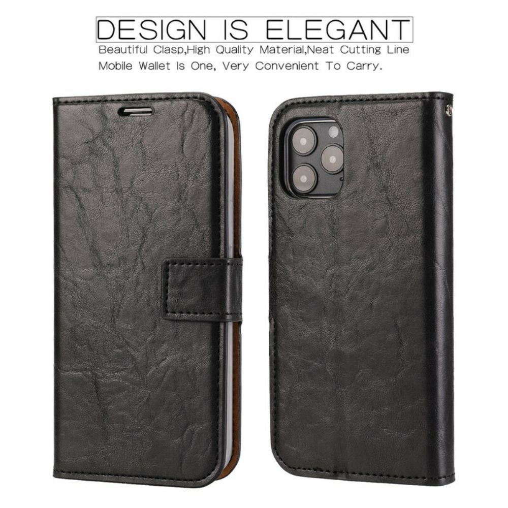 Hülle Lederhüllen Für iPhone 12 / 12 Pro Abnehmbarer Distressed-leder-stil