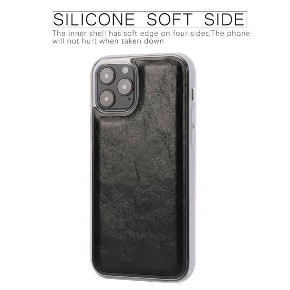 Hülle Lederhüllen Für iPhone 12 / 12 Pro Abnehmbarer Distressed-leder-stil