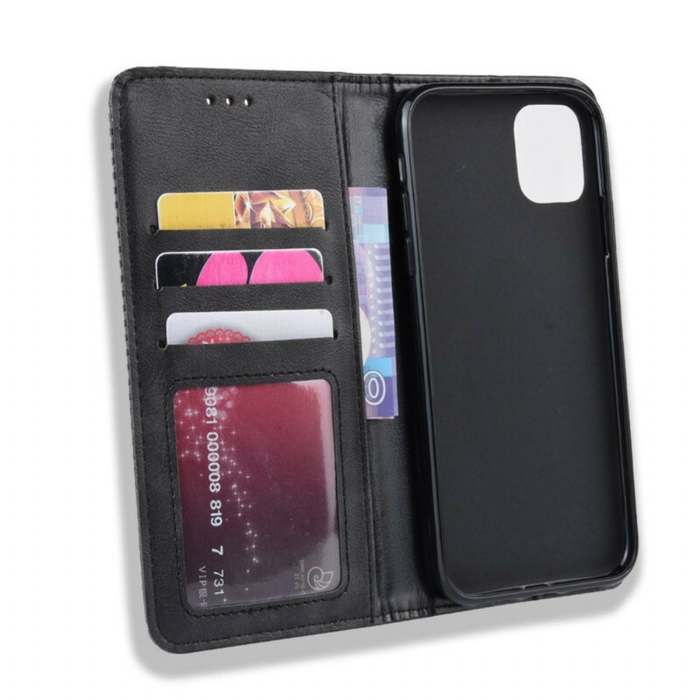 Schutzhülle Für iPhone 12 / 12 Pro Flip Case Stilisierter Vintage-ledereffekt