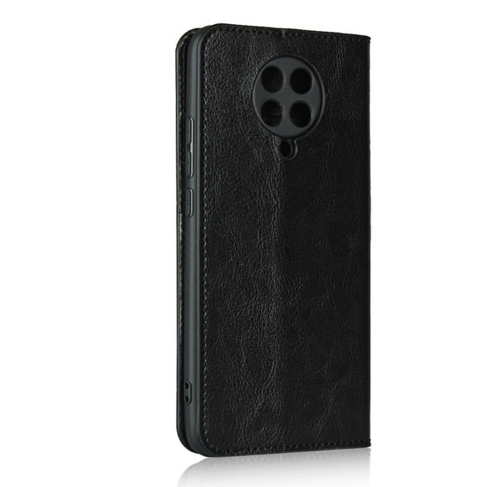 Schutzhülle Für Poco F2 Pro Flip Case Echtes Leder