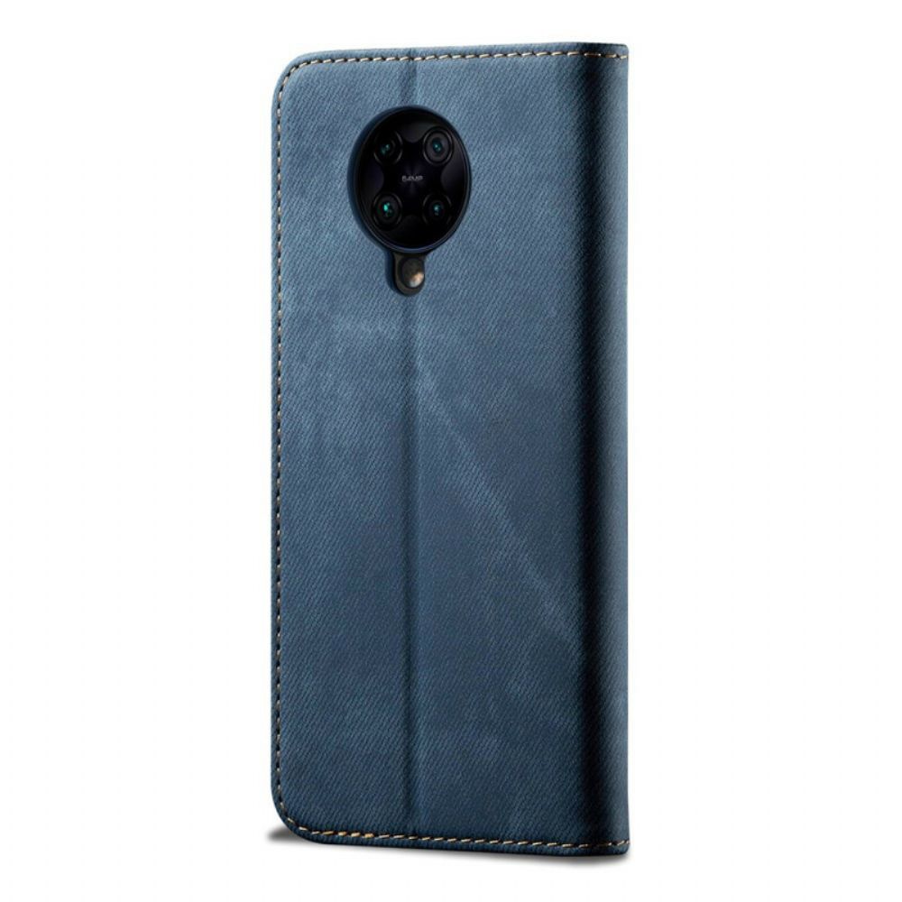 Schutzhülle Für Poco F2 Pro Flip Case Jeansstoff