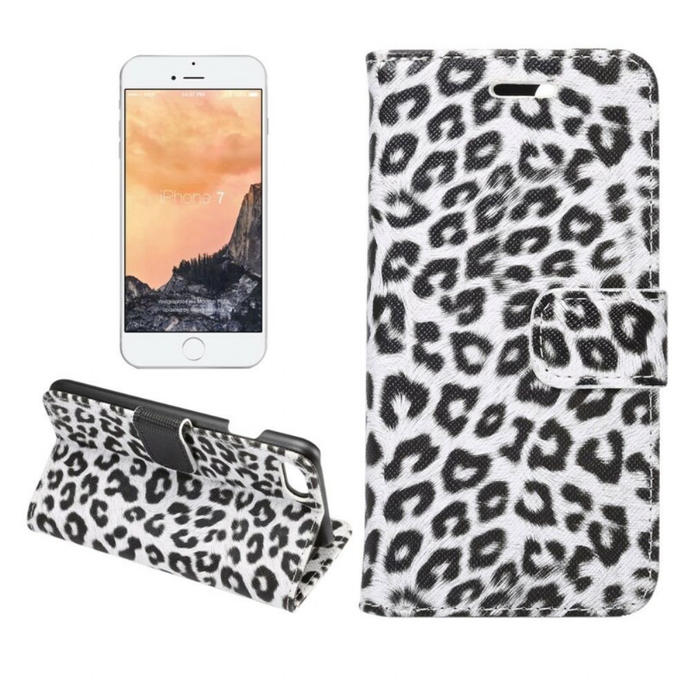 Flip Case Für iPhone SE 3 / SE 2 / 8 / 7 Leopard