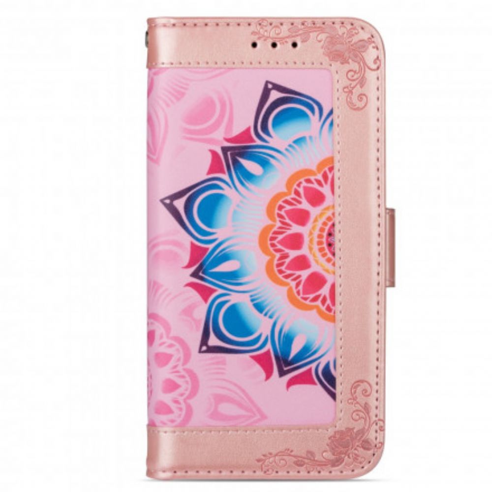 Flip Case Für iPhone SE 3 / SE 2 / 8 / 7 Mit Kordel Mandala-dekoration Mit Band