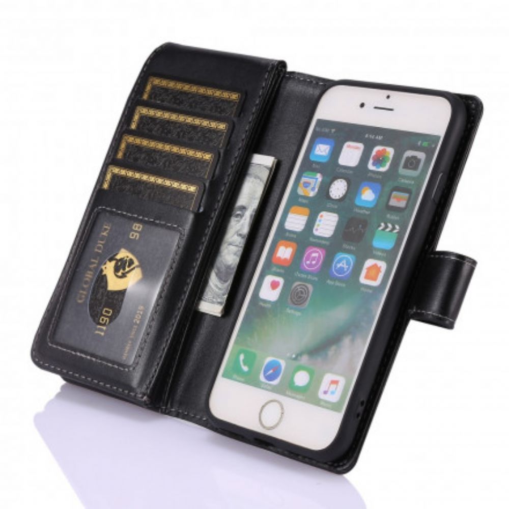 Flip Case Für iPhone SE 3 / SE 2 / 8 / 7 Multifunktionale Business-brieftasche