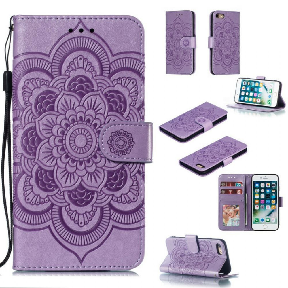 Flip Case Für iPhone SE 3 / SE 2 / 8 / 7 Volles Mandala