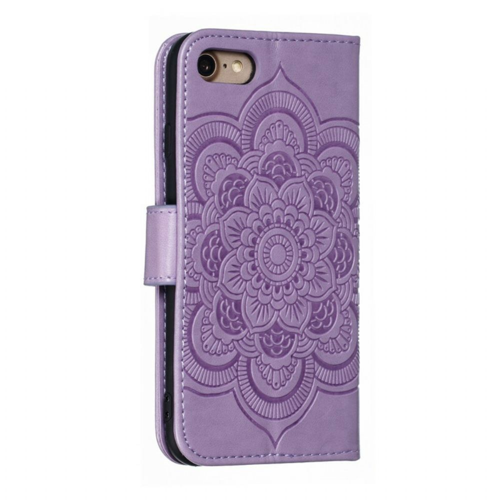 Flip Case Für iPhone SE 3 / SE 2 / 8 / 7 Volles Mandala