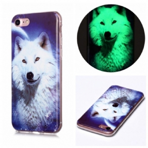 Hülle Für iPhone SE 3 / SE 2 / 8 / 7 Fluoreszierender Wolf