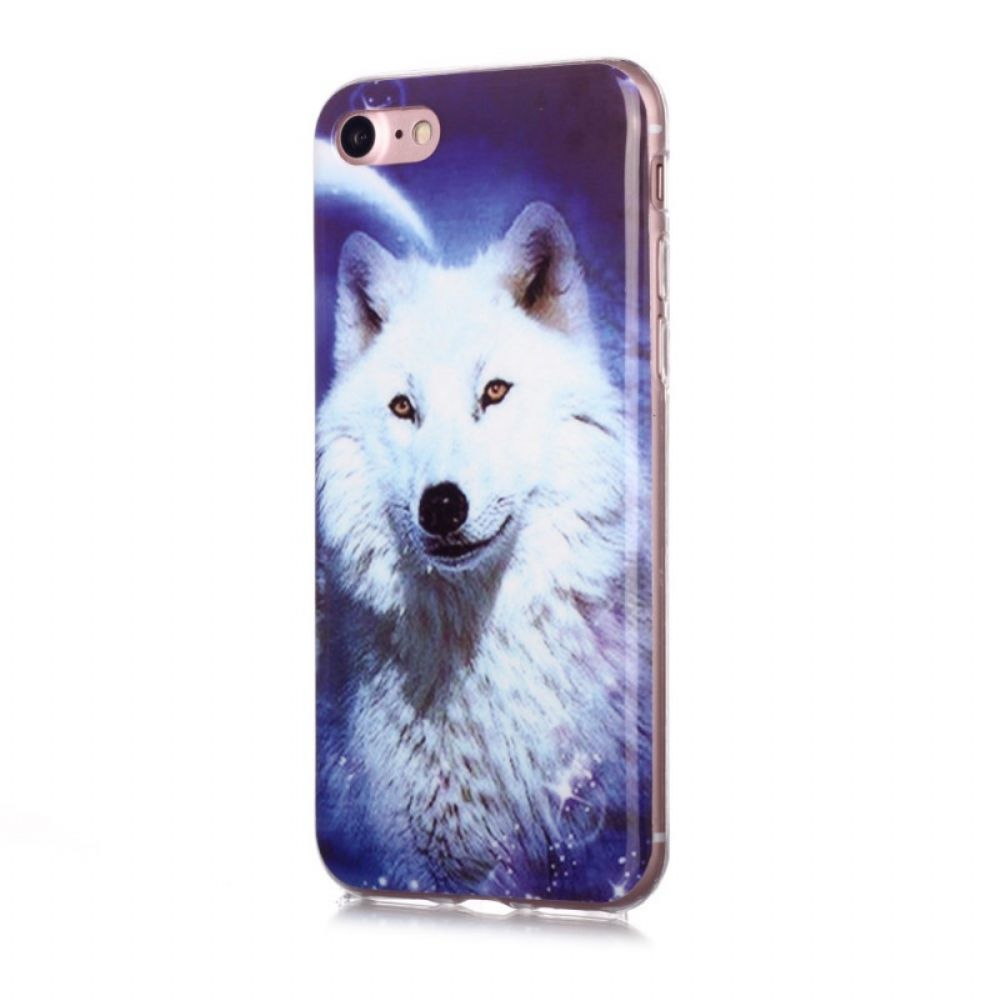 Hülle Für iPhone SE 3 / SE 2 / 8 / 7 Fluoreszierender Wolf