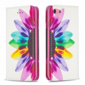 Schutzhülle Für iPhone SE 3 / SE 2 / 8 / 7 Flip Case Aquarell Blume