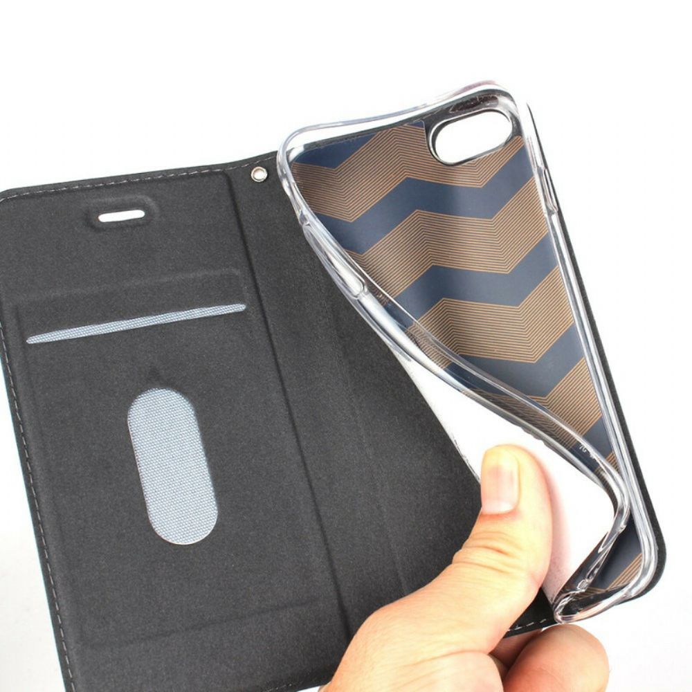 Schutzhülle Für iPhone SE 3 / SE 2 / 8 / 7 Flip Case Kunstleder Mit Riemen