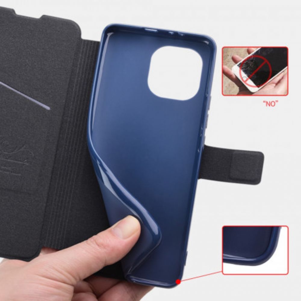 Flip Case Für Xiaomi Mi 11 5G Alivo Holzstruktur