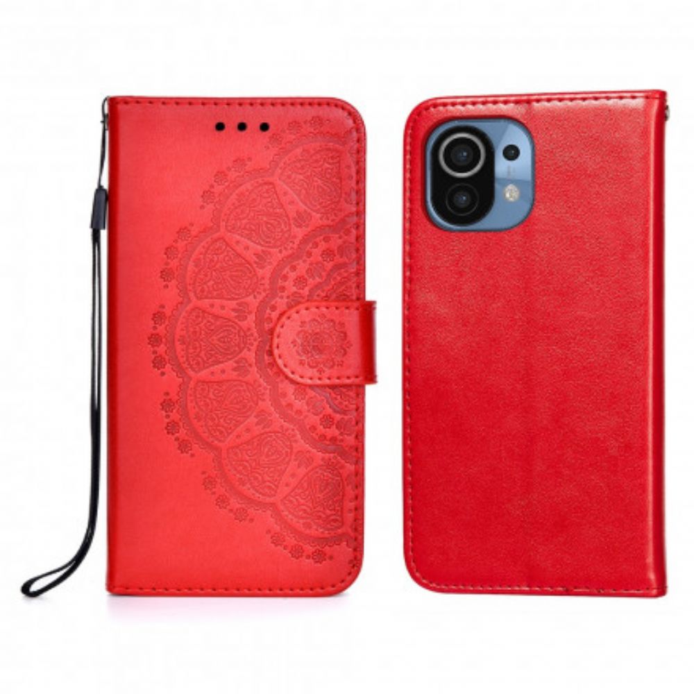 Flip Case Für Xiaomi Mi 11 5G Korallen-mandala