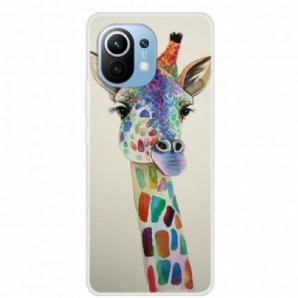 Handyhülle Für Xiaomi Mi 11 5G Bunte Giraffe